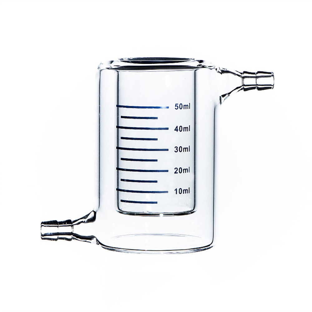 50ml Laboratory Jacketed Borosilicate Glass Beaker Double Layer Beaker for Photocatalytic Experiment