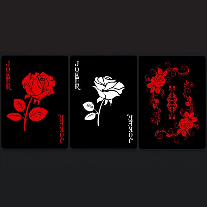 55sheets/box Rose Flower Poker Waterproof Plastic Playing Cards Poker Cards P31B