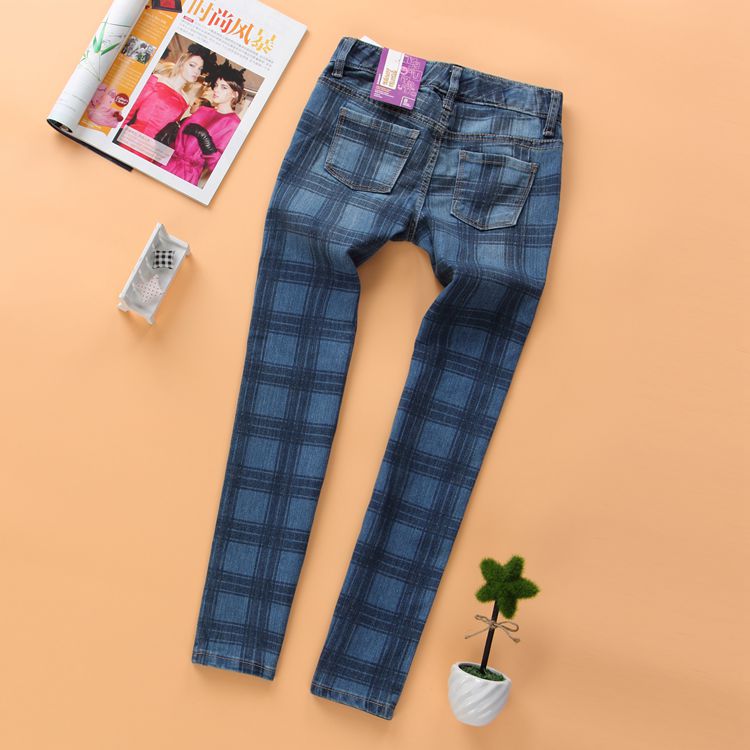 KIDSCOOL SPACE Geborduurde jeans voor kleine meisjes,grote jeans met elastische taille voor meisjes,blauw,4-5 jaar