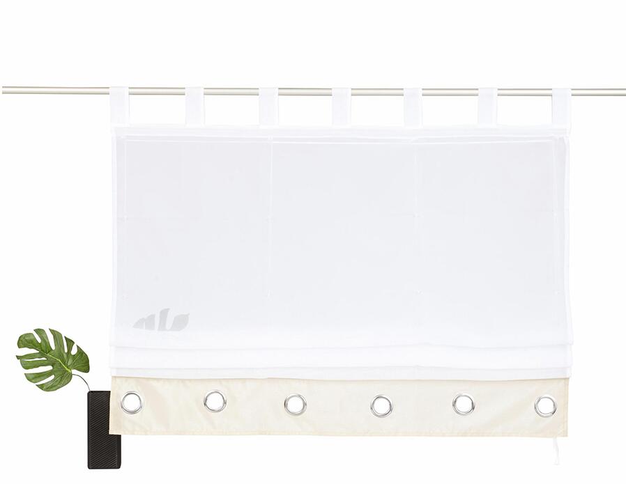 Romeinse Gordijn Coffe Kamer Sheer Gordijn Voor Keuken Woonkamer Voile Screening Panel 1 Stks/partij Met Lint Riemen: W120cm x H155cm / 4