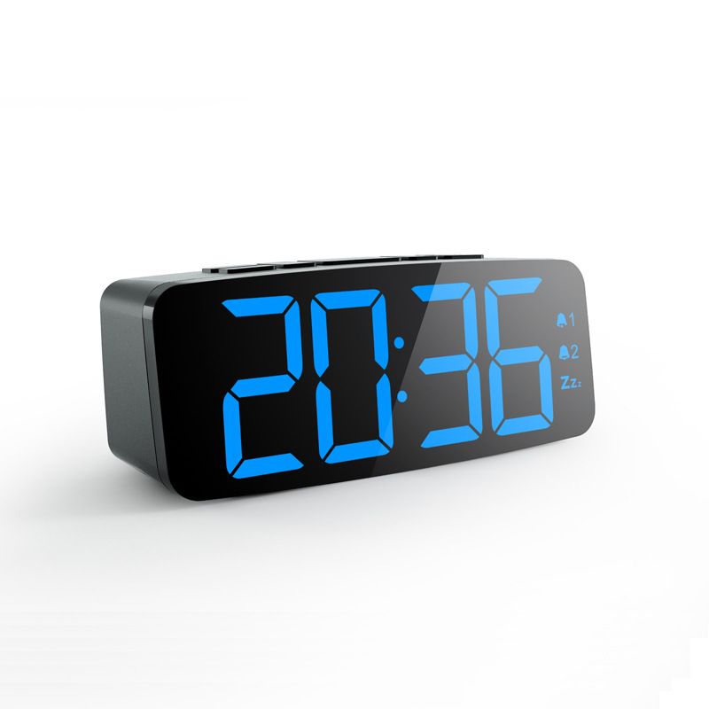 Silent Snooze Alarm Clock Luminous Digital Table ClockBig Numbers Electric LED Alarm Clock with Dual Alarm Bedroom: Default Title