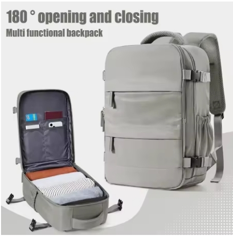 Men's Business Laptop Backpack Large Capacity Expansion Hiking Backpack Cabin Airplane Travel Backpack 40x20x25 Women's Bag Wate: GRAY