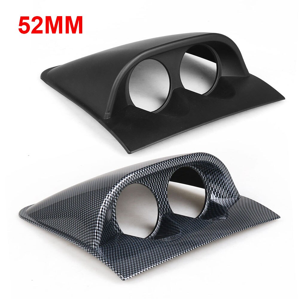 Universal Black Carbon Fiber 2 inch 52mm Dash Board Dual Triple Gauge Pod Color Gauge Holder Mount Holder