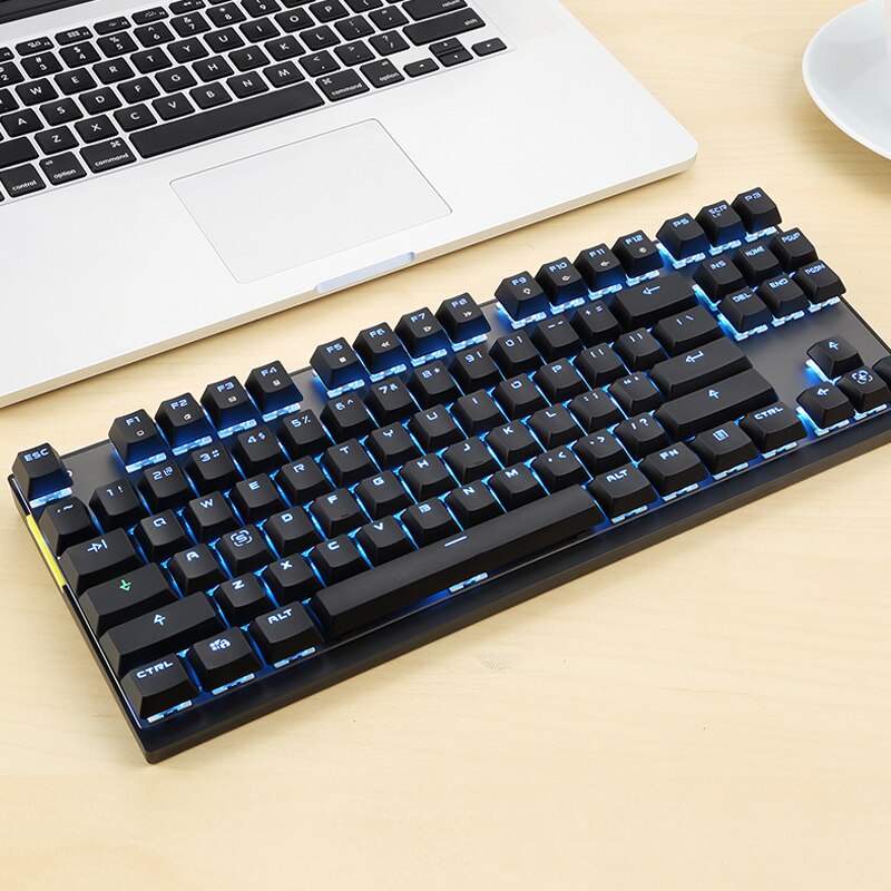 Genuíno motospeed 2.4g sem fio modo duplo gaming teclado mecânico 87 receptor usb chave led retroiluminado teclado para computador gamer
