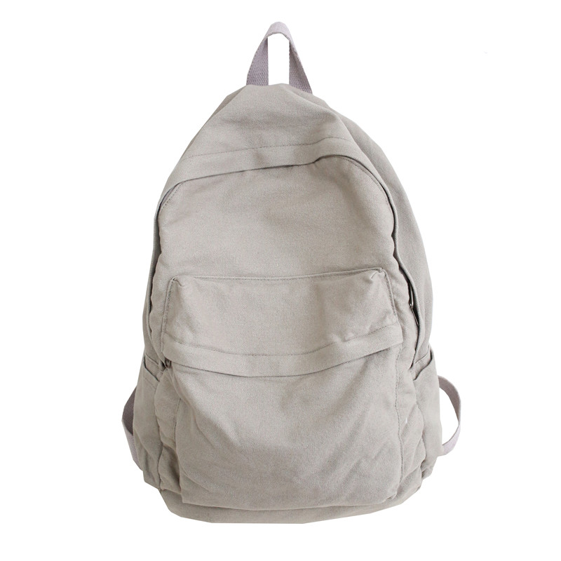 2022 College Student Mode Canvas Vrouwen Rugzak Vrouwelijke Reizen Kawaii Rugzak Dames Rugzak Effen Kleur Schooltas Mochilas: Gray