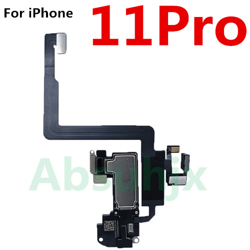 oben Vorderseite Ohrhörer biegen Kabel Für iPhone X XS XR 11 Profi Max 12 Mini Sensor Nähe Kleine Kopfhörer Ohr lautsprecher Headset Teile: Grün