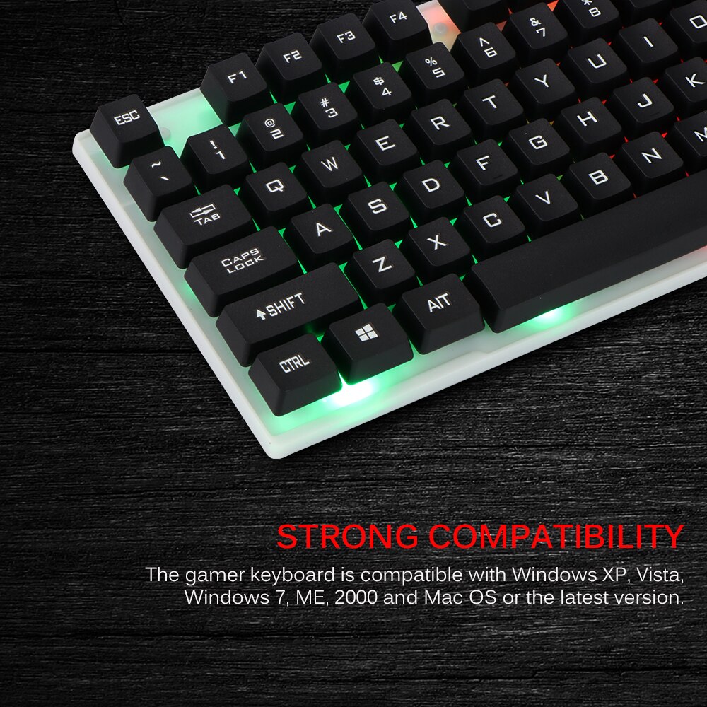 LED PC Gamer Gaming Keyboard And Mouse Combo 2.4G Keyboard Gamer Gaming Keyboard Set Wired Ergonomic for Laptop
