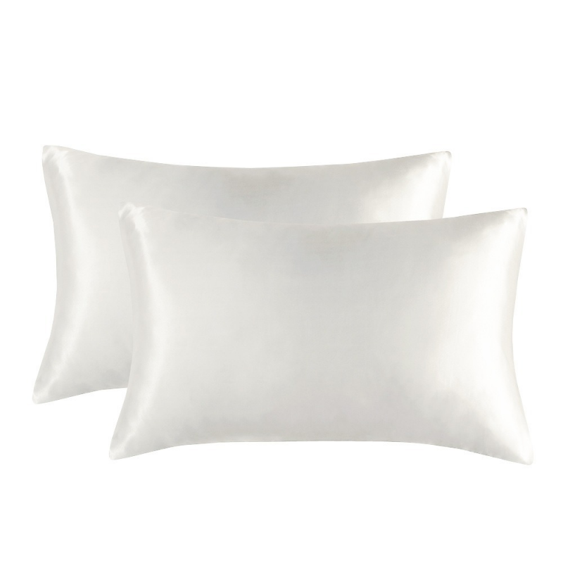 2Pcs/Set Satin Pillowcase Soft Breathable Smooth Cooling Pillow Covers for Sleeping Care Skin and Hair: USA King(20x36 inch) / green