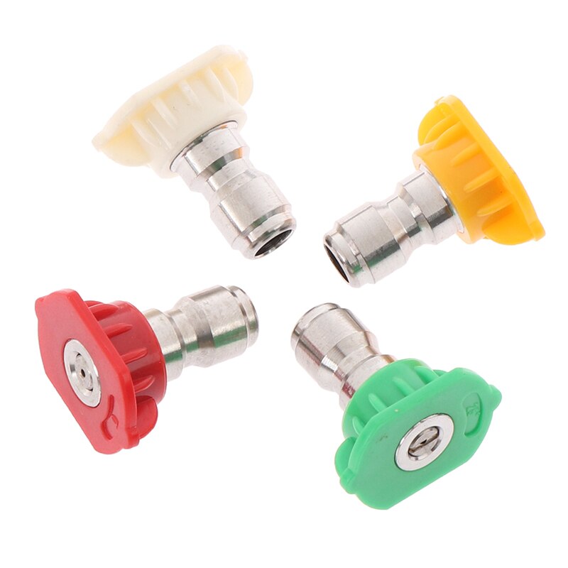 1/4" Stainless Steel 4000 Psi Quick Connect High Pressure Spray Tip 0 15 25 40 65 Degree Nozzle 4.0 Orifice Size