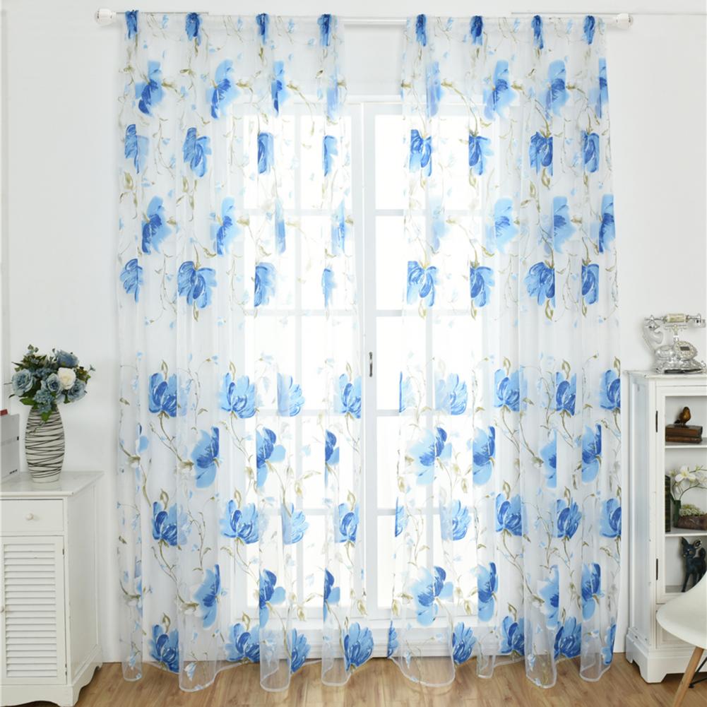 Cortinas para sala de estar, puerta de la cocina y el dormitorio, decoración de hogar para ventana, 1 Panel/Uds.