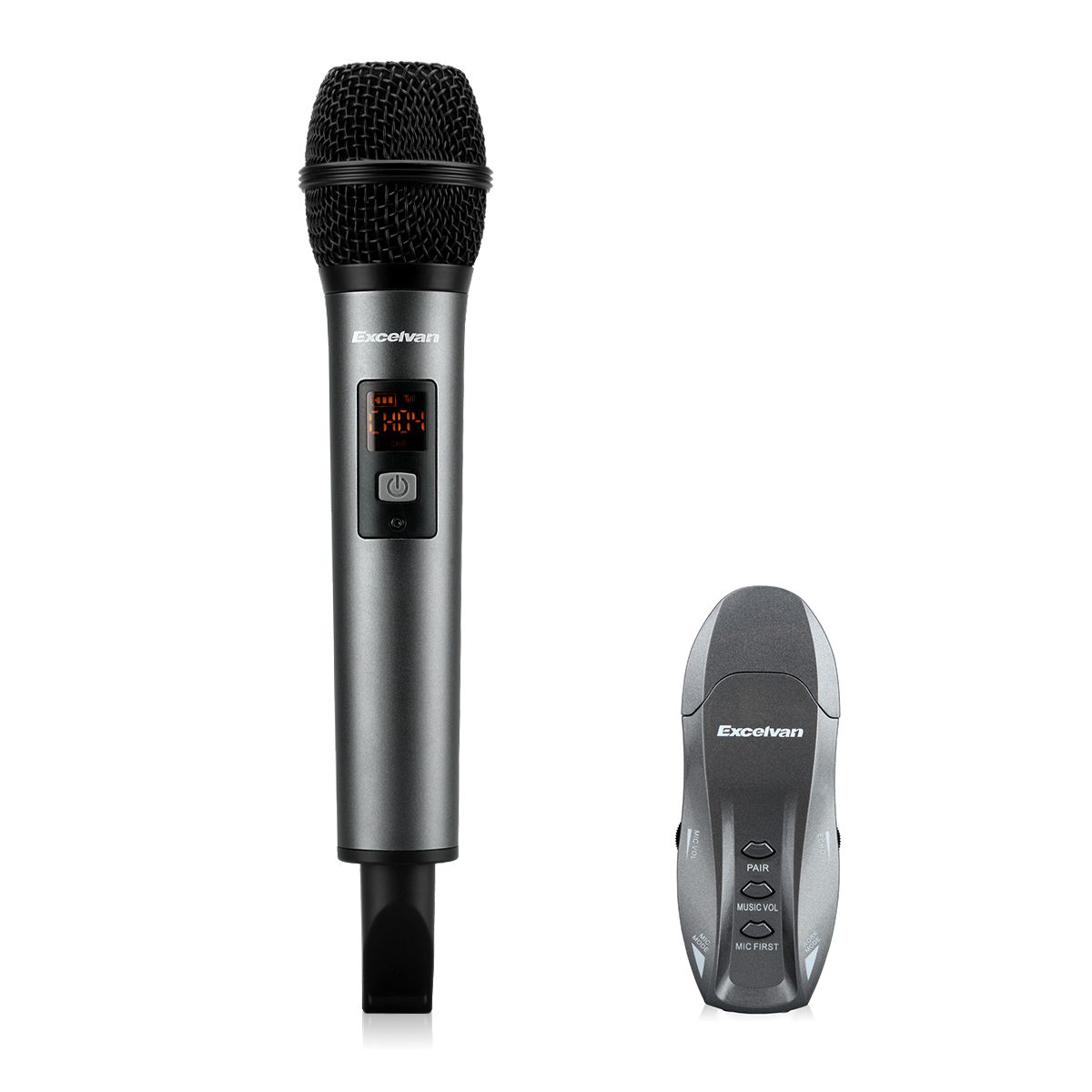 Excelvan K18V Draadloze Bluetooth Microfoon Draadloze met Receptor Ondersteuning APP Voor Home Entertainment Conferentie