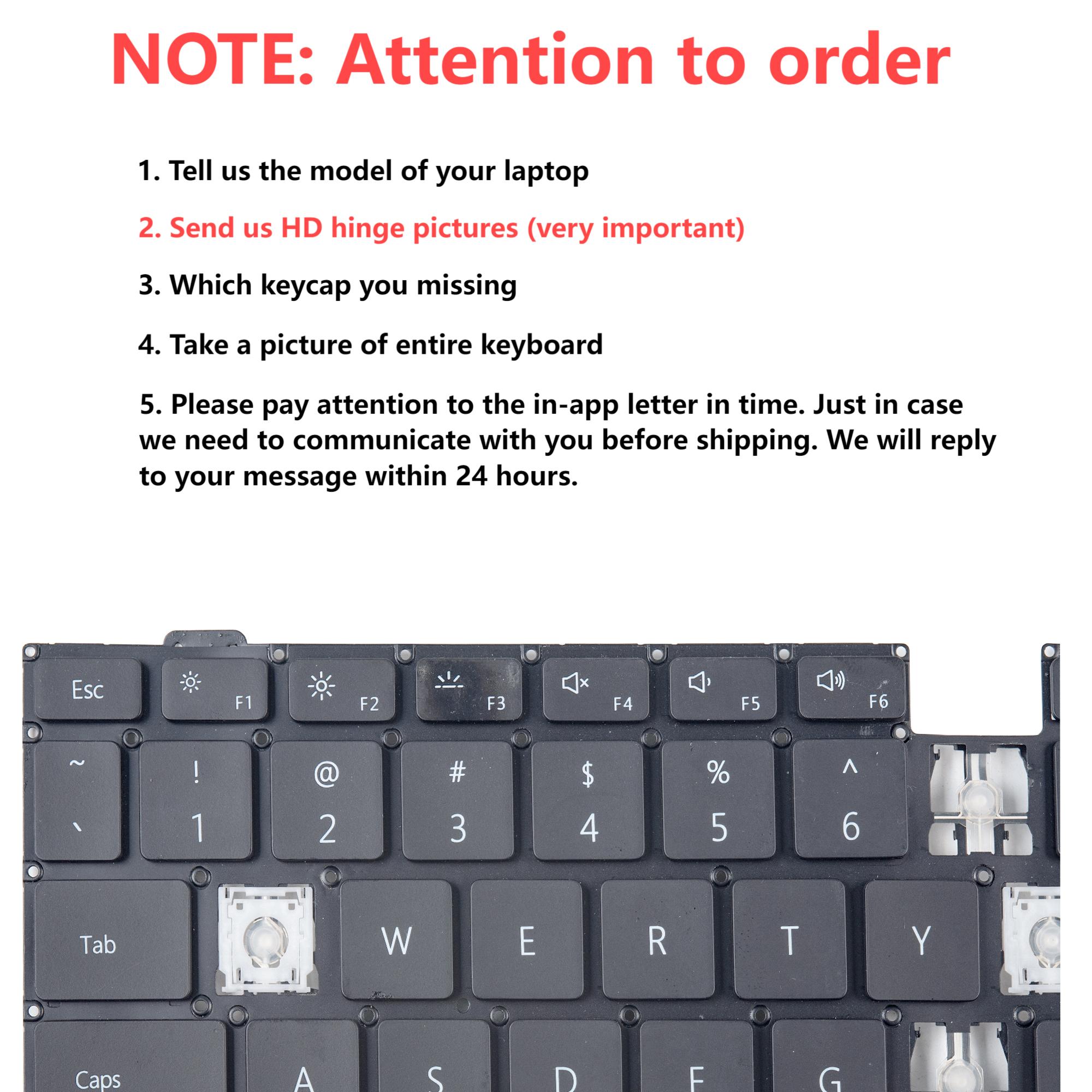 Vervanging Engels Key Cap Voor Huawei MateBook D14/D15/14/15/X /X Pro/Honor MagicBook 14/15/Pro 16.1 Toetsenbord Toetsen Keycaps