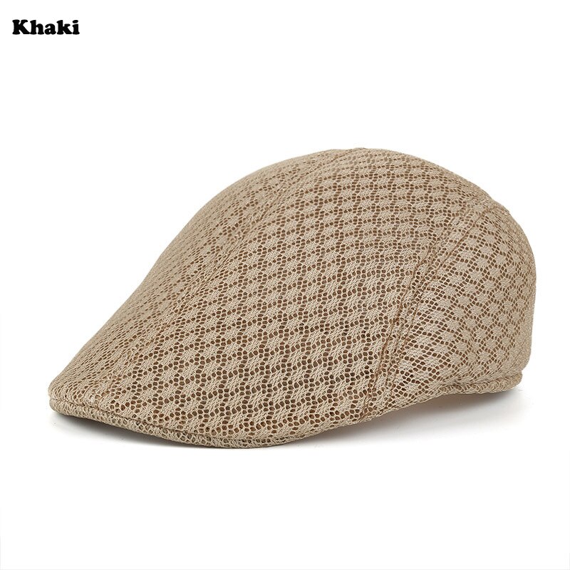 Outdoor Golf Beret Cap Flat Cap Casual British Style Peaked Cap Golf Hat Breathable Mesh Running Tourist Golf Hat For Men Women