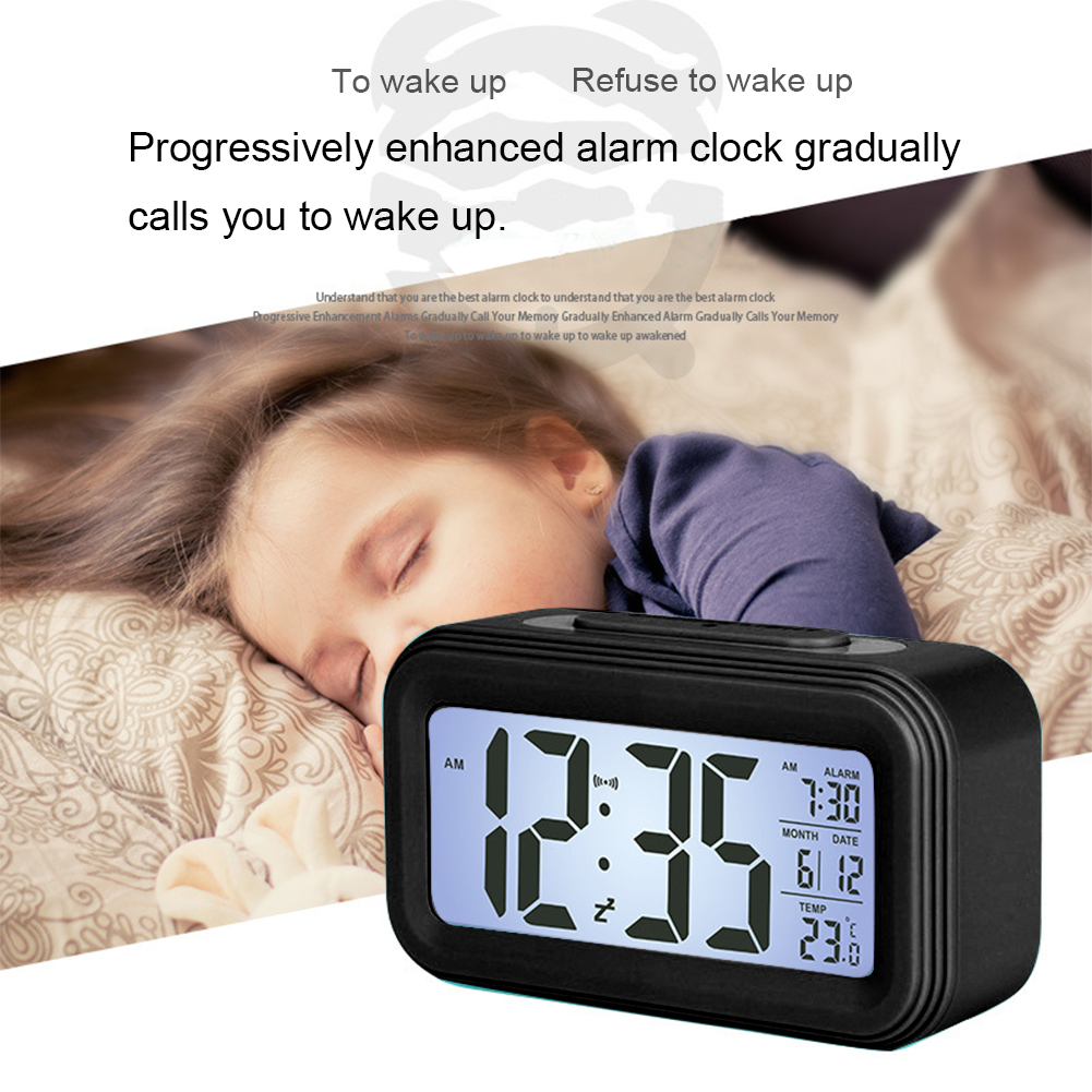 Multi-Function Digital Display Alarm Clock Led Intelligent Luminous Smart Clock Temperature Calendar Calendar Student Alarm Cloc