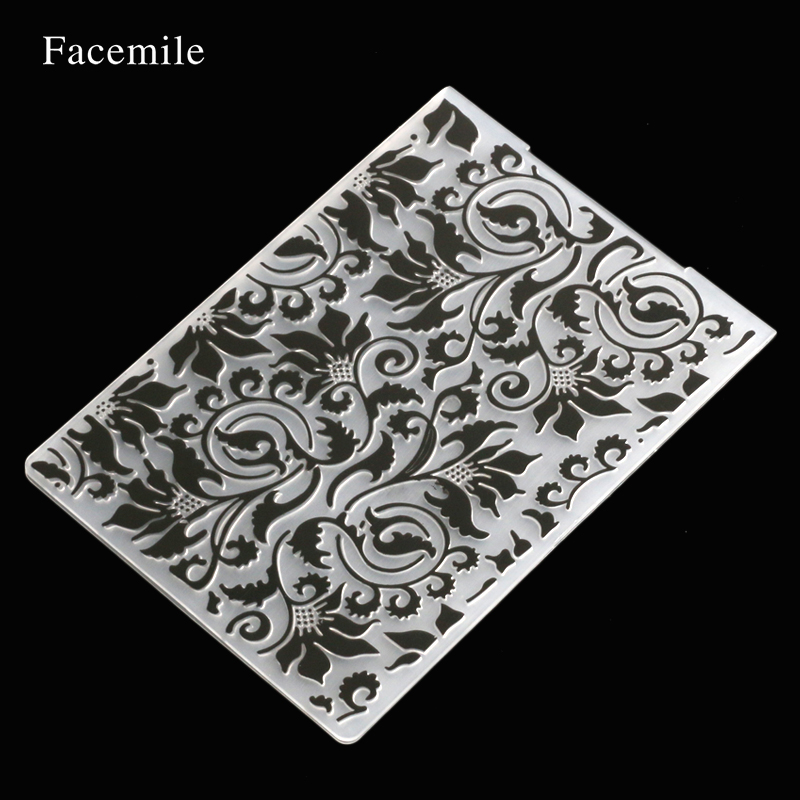 Facemile Bladeren Plastic Embossing Map Voor Scrapbook DIY Album Card Tool Plastic Template 55030