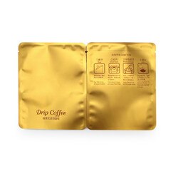 100 stk dryp kaffe emballagepose aluminiumsfolie kompositlag miljøvenligt materiale god kaffepose: Mørkt guld