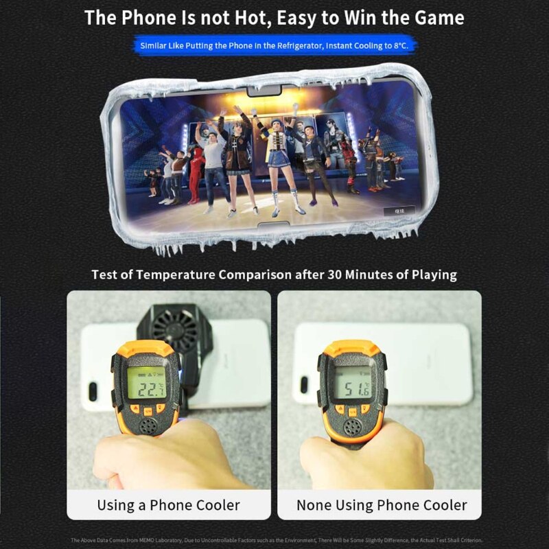95AF MEMO Telefon Kühler Kühler Gaming Semiconductor Kühlkörper Handy Lüfter Kalten Wind Griff Fan DL01 USB Lade