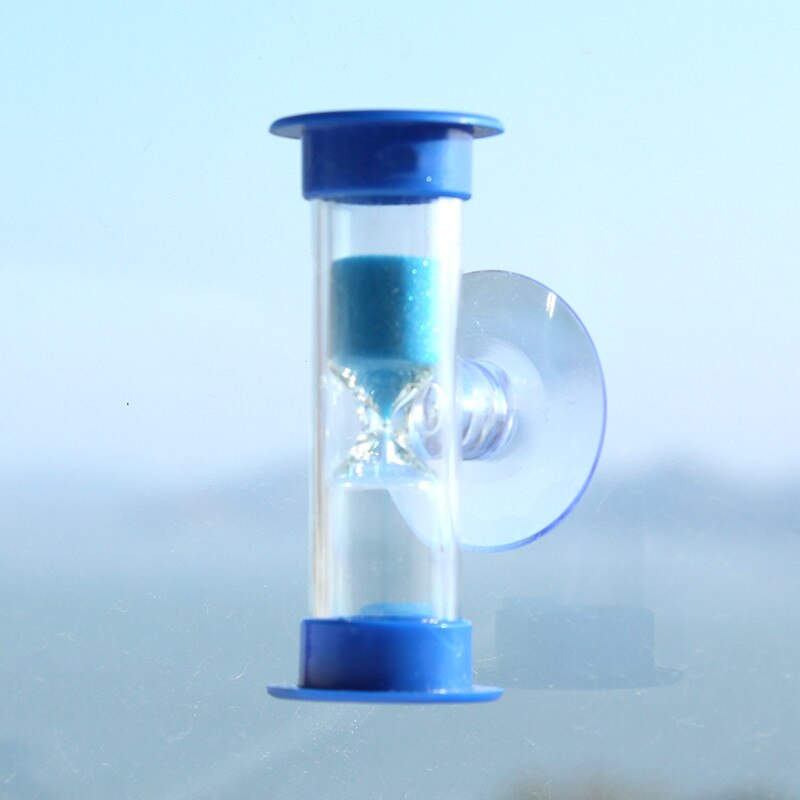3Min Mini sablier pour minuterie de douche/minuterie de brossage des dents avec ventouse temps sans plomb sablier thermomètre horloge montres: Bleu