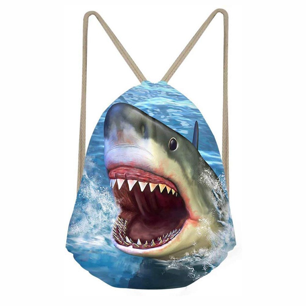 Dessiner chaîne sac cordon sac à dos sacs sport Cinch sac chaîne sac à dos sacs de rangement pour salle de sport voyage Cool loup 3D imprimé: C803Z3