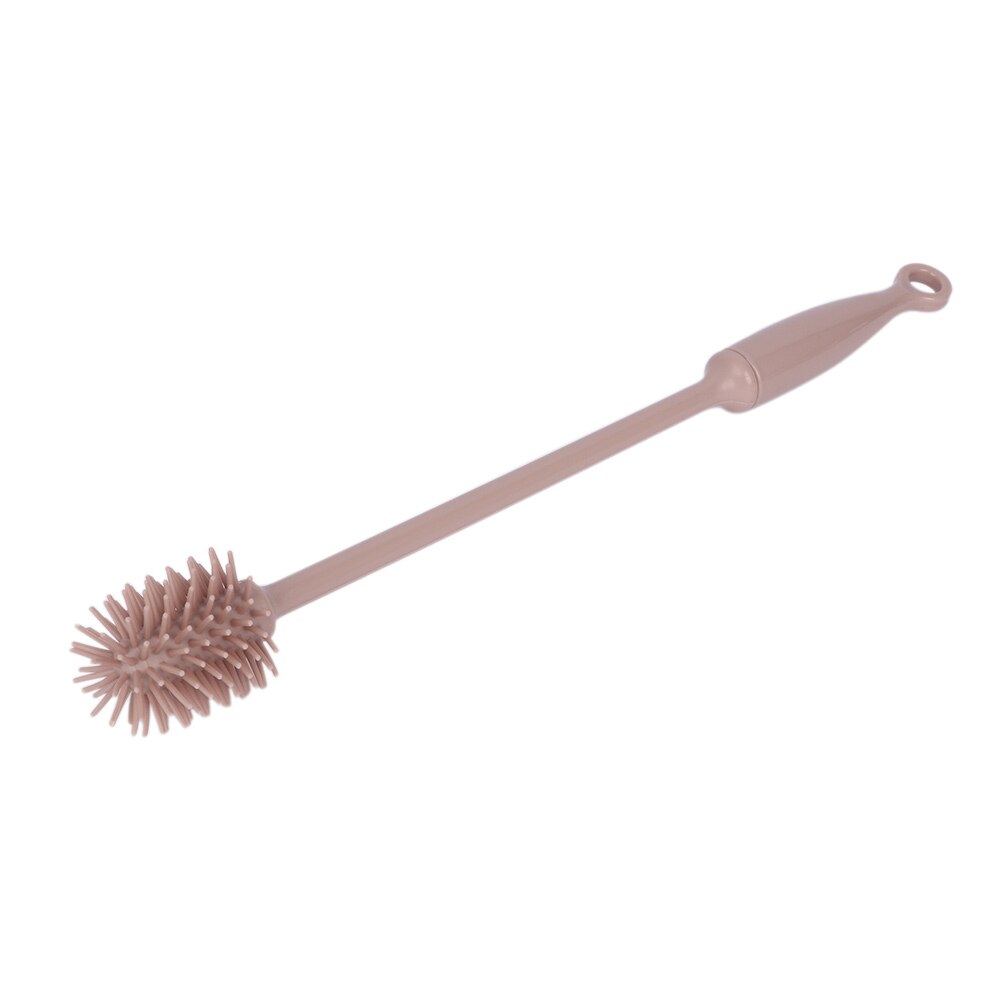 Bottle Brush Food-grade Silicone Cup Cleaning Tools for Washing Milk Bottle Narrow Neck Vase Brush with Long-Non-Grip Handle: coffee