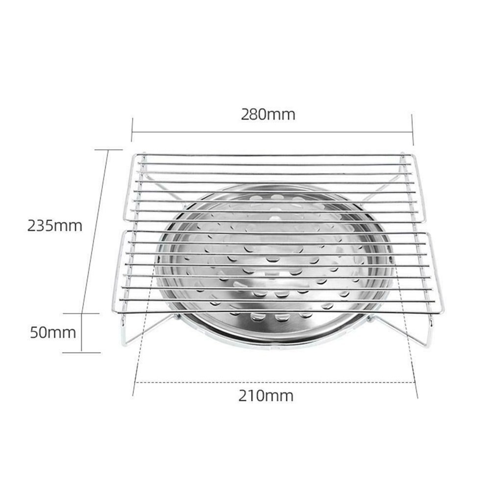 Folding Stainless Steel BBQ Grill Portable Camping Grills Outdoor Charcoal BBQ Grill Rack Barbecue Accessories Kitchen Tools