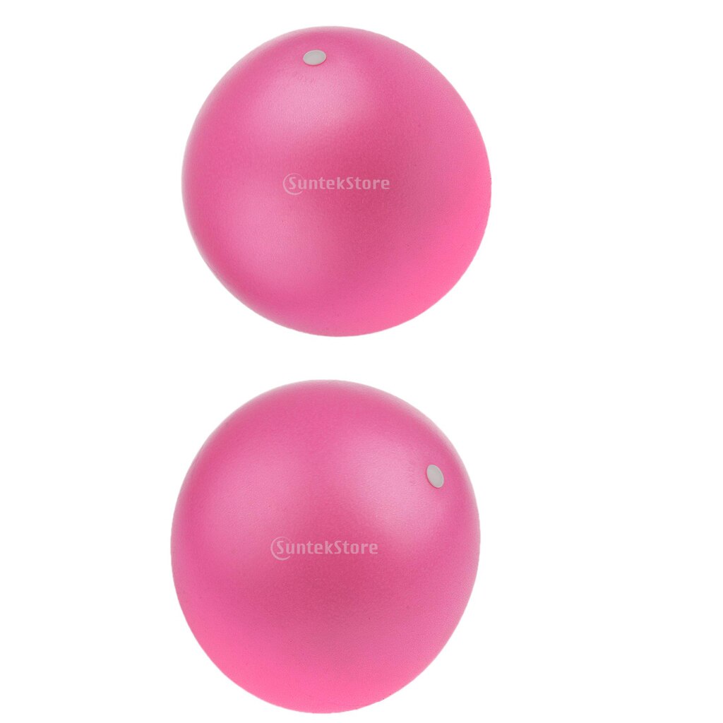 2 Pieces Yoga Ball Physical Fitness Balls Exercise Anti-Burst Mini 15cm Pink For Indoor or Outdoor Use