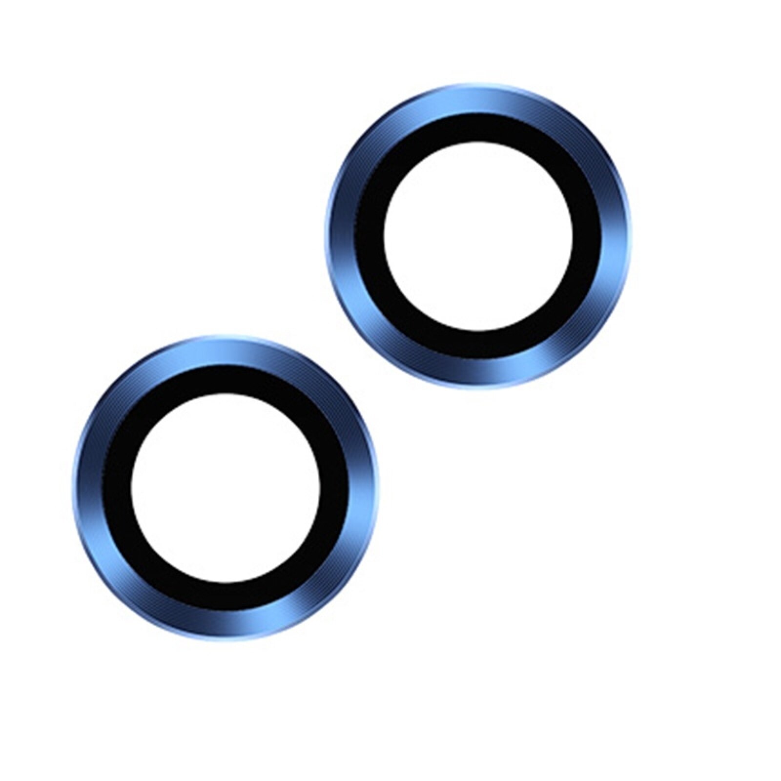 TOTUDESIGN AB-061 Golden Shield Series Metal Frame Camera Lens Film For iPhone 13 mini / 13: Blauw