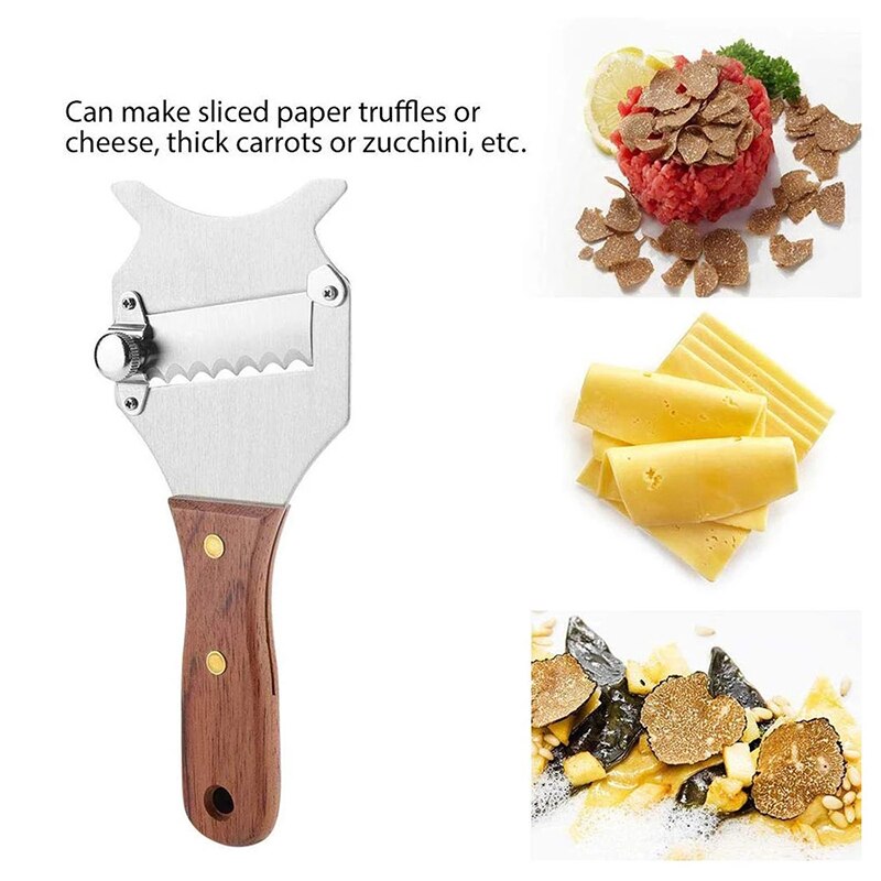 Chocolate Shaver Stainless Steel Sharp Truffle Cheese Slicer Chocolate Shaver Wavy Blade Dessert Kitchen Cheese Butter Cutter