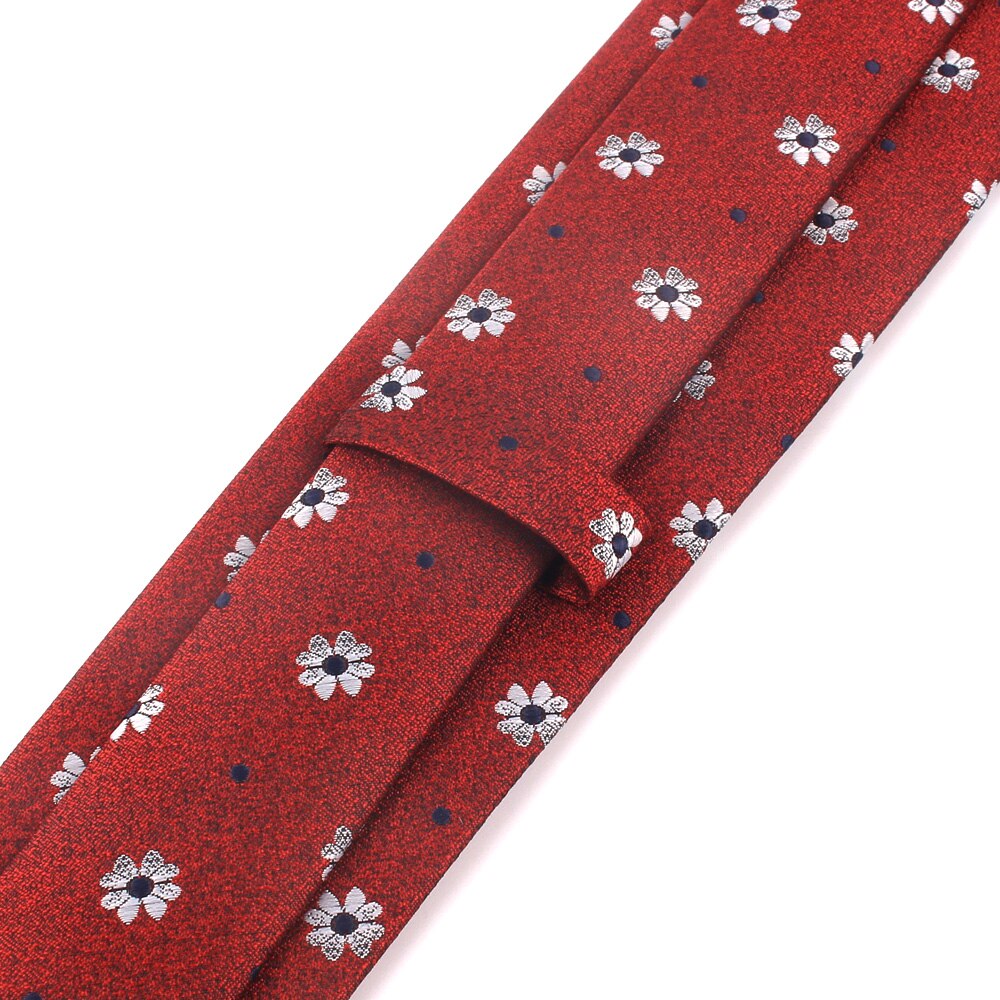 Blomsterhalsbånd til mænd kvinder klassisk jacquard slips til bryllup forretningstøj tynd slips slank mænd slips gravatas