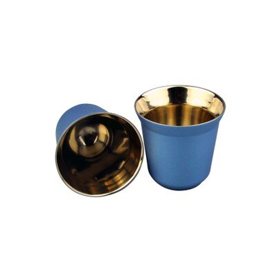 2 Stck Nespresso tassen Espresso Italienischen Edelstahl kaffee Nescafe Doppel Zauberstab Thermo kapsel kaffee tasse kaffee becher: 2