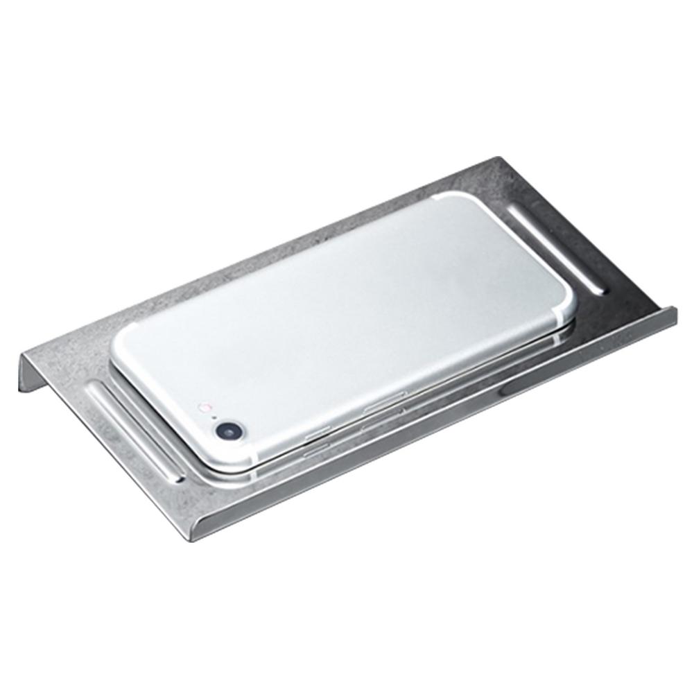 Porta telefono per carta igienica Porta carta in acciaio Mensola per telefono bastone su mensola a muro distributore di carta in rotolo antiscivolo per doccia da bagno: MULTI