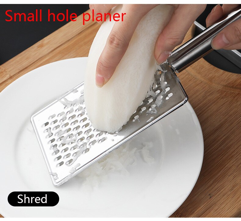 Krajalnica robić warzyw ze stali nierdzewnej drobna tarka robić ziemniaków tarka robić rozdrabniania płaska ręczna tarka robić sera robić kuchni: mały hole planer