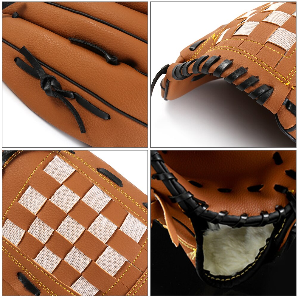 Softball Glove Outdoor Sports Equipment Male PU Baseball Glove Practice Outfield Pitcher Men's Women's Gloves Baseball Mitt