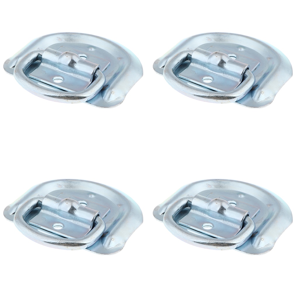 D-ring las op spanband platte vrachtwagen aanhangwagen ketting ratel spanband lading 4 stuks