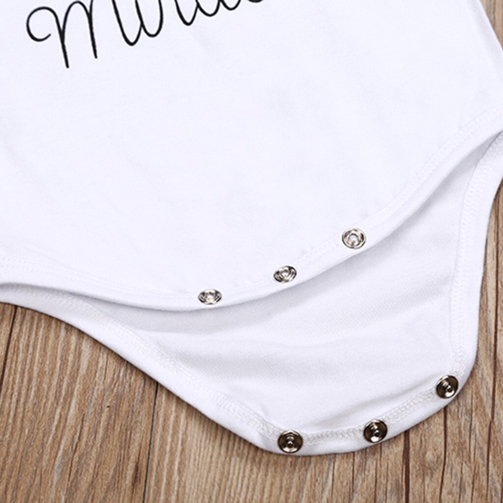 Ropa con letras para bebés y niños, Pantalón corto con manga para recién nacidos, mono, mono de una pieza, conjunto de ropa informal de algodón