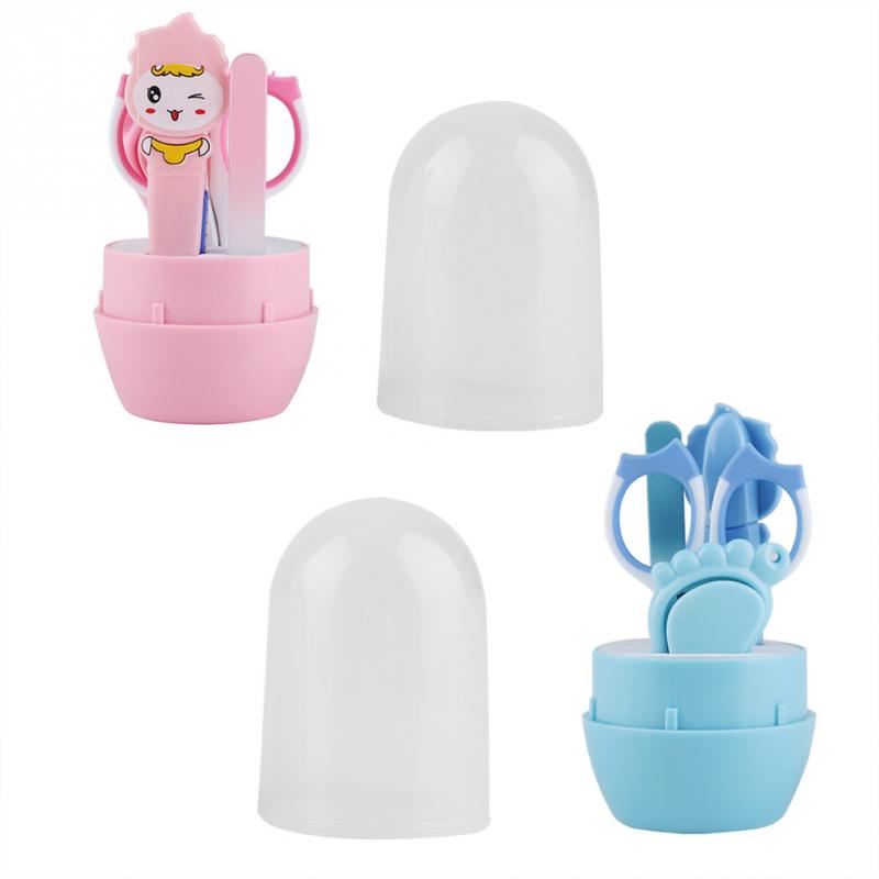 Nagelknipper voor kinderen, 4 stuks/set, plastic babyverzorgingstool, schoonmaaktool voor de gezondheidszorg, draagbare babyveilige verzorgingsset