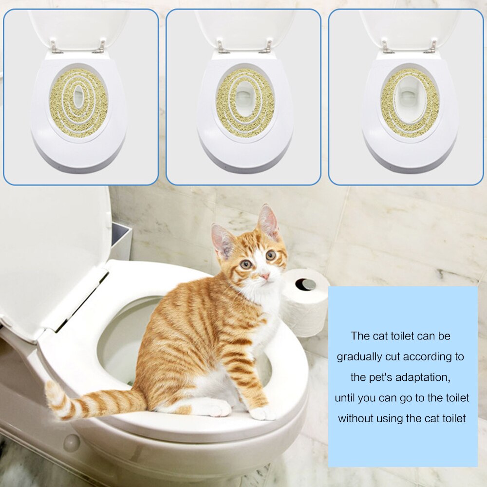 Cat Training Toilet Seat Cat Toilet Training Kit Kitten Litter Free Trainer Cat Sand Tray Mat Toilet Pet Trainer Toilet Device