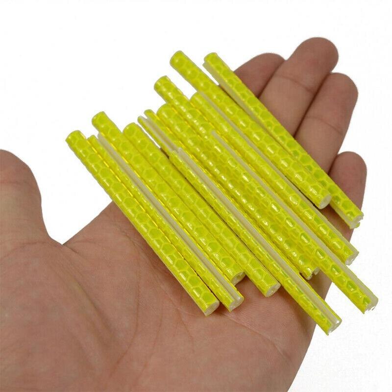 12 stk sykkel fargerik reflekterende eikerring utendørs stripe farge ridewire hjul varselrør eiker kantlist kort cli  u7 e 6