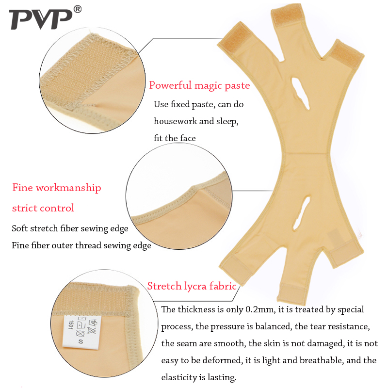 Delicate gezichtsmasker, dun gezichtsmasker, afslankend verband, huidverzorgingsgordel, vormgeven en liften, dubbele kin verminderen, gezichtsmasker, dunner wordende gezichtsband