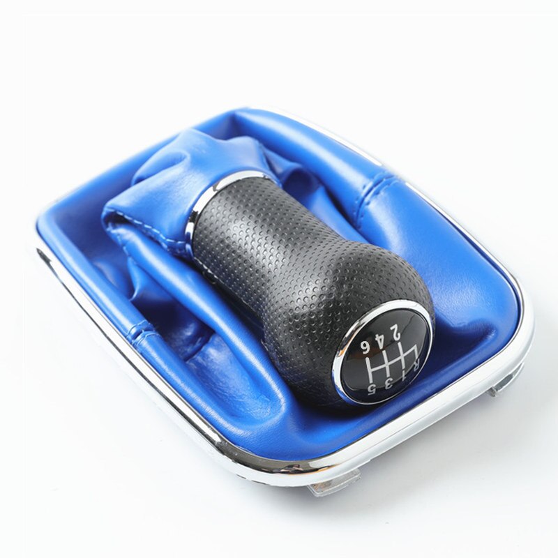 Pomo de cambio de marchas de coche, accesorios de 12mm para Volkswagen VW Golf 4 MK4 Bora Jetta GTI R32 2000 2001 2002 2003 2004: 6 speed E