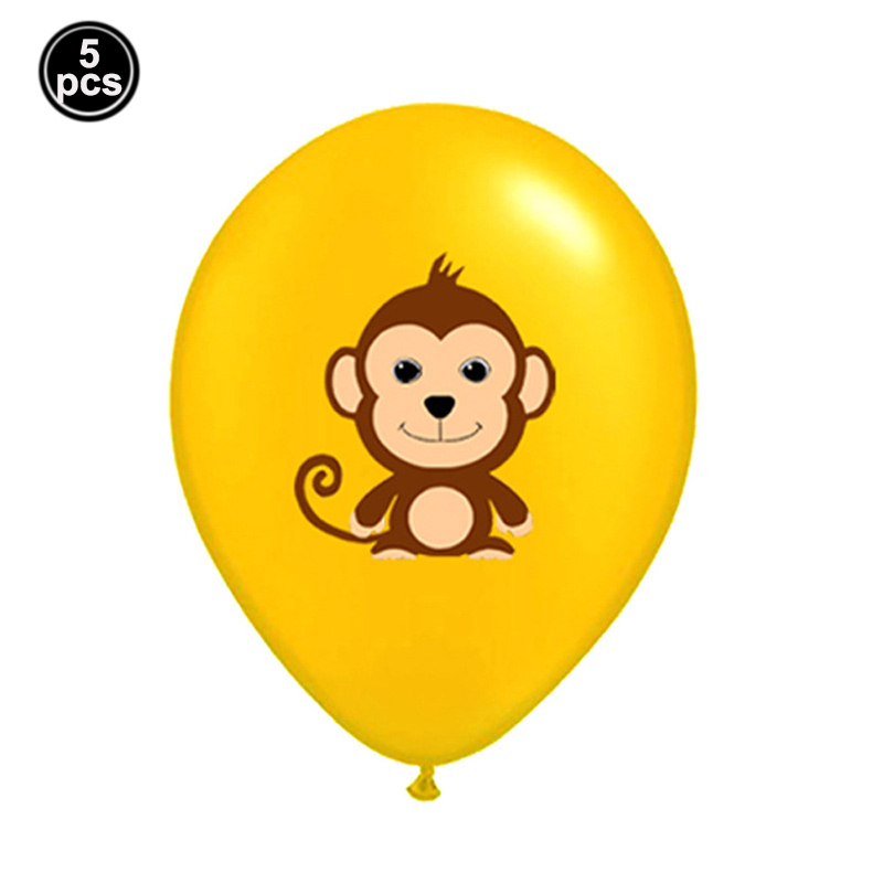 Globos de animales de Safari en la jungla, leones de pie 3D, tigres, jirafas, palmera para niños, decoraciones de cumpleaños