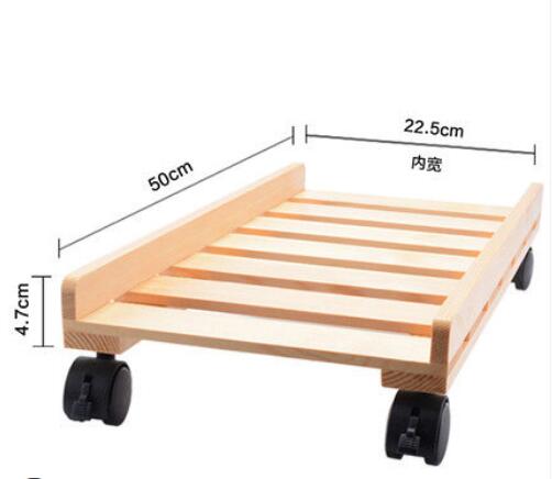 Solid wood computer case bracket Desktop Computer host tray Mobile cooling CPU holder: XL