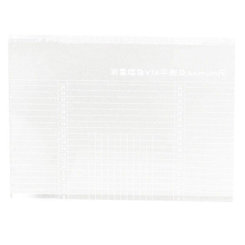 1 Pcs LP Vinyl Record Player Measuring Phono Tonearm Azimuth Ruler &amp; 1 Pcs LP Vinyl Record Needle Gauge Arm Scale