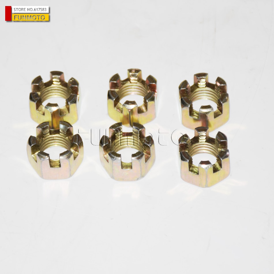 6 pcs rear axle nut suit for JS250ATV/JIANSHE 250ATV
