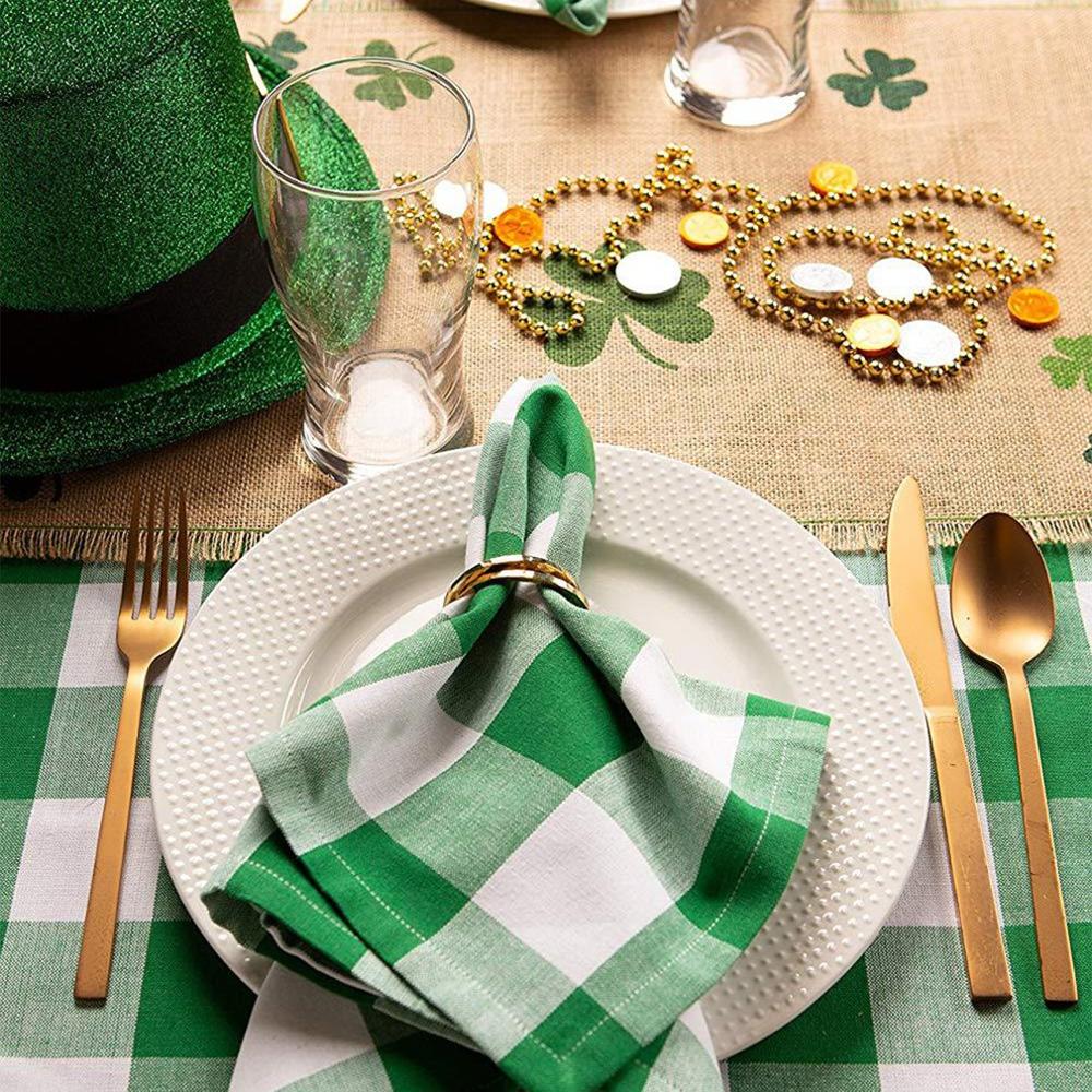 European Style Western Cotton Table Placemat Plaid Cotton Napkin Pad Plaid Table Cloth Placemat Tableware