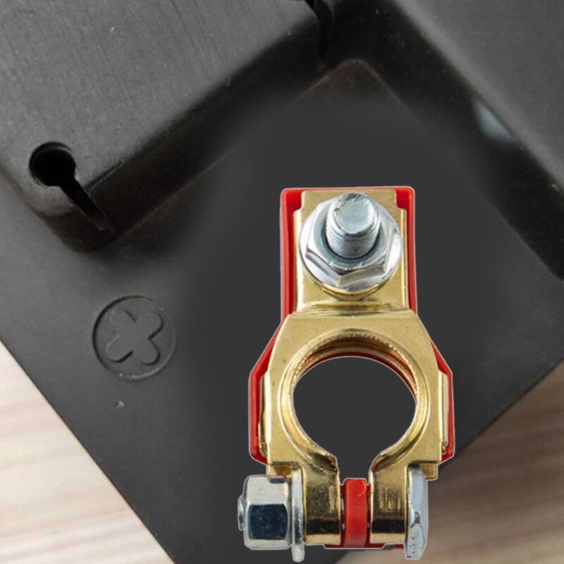 2Pcs/Pack Durable Car Battery Terminals Connector Brass Plated Auto Terminals