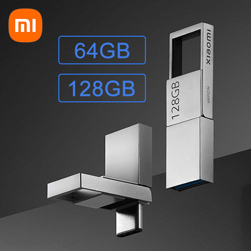 Xiaomi-unidad Flash USB Original de doble interfaz, memoria portátil de aleación de alta velocidad, 64G/128G, tipo C, para teléfono y portátil
