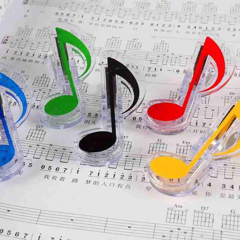 3PCS Book Paper Sheet Clips Steel Spring Score Funny Mini Music Folder Clips Decorative Paper Musical Notation Clips