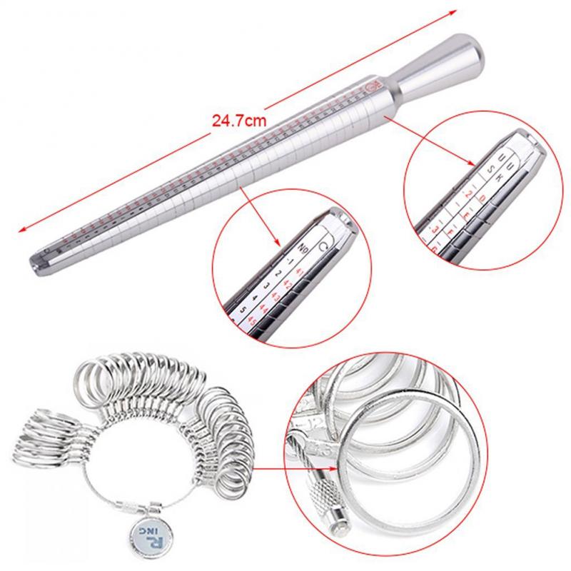 EU/JP/KR/UK Jewelry Tools Ring Mandrel Stick Useful Standard Jewelry Measuring Tool Rings Sizer Metal Finger