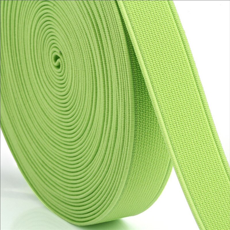1.5cm kleuren gebreide elastische band diy knutselen dikkere schuine banden schoenen haarelastiek hoofdband jurk kant rand naaien kraagbanden: Lichtgroen
